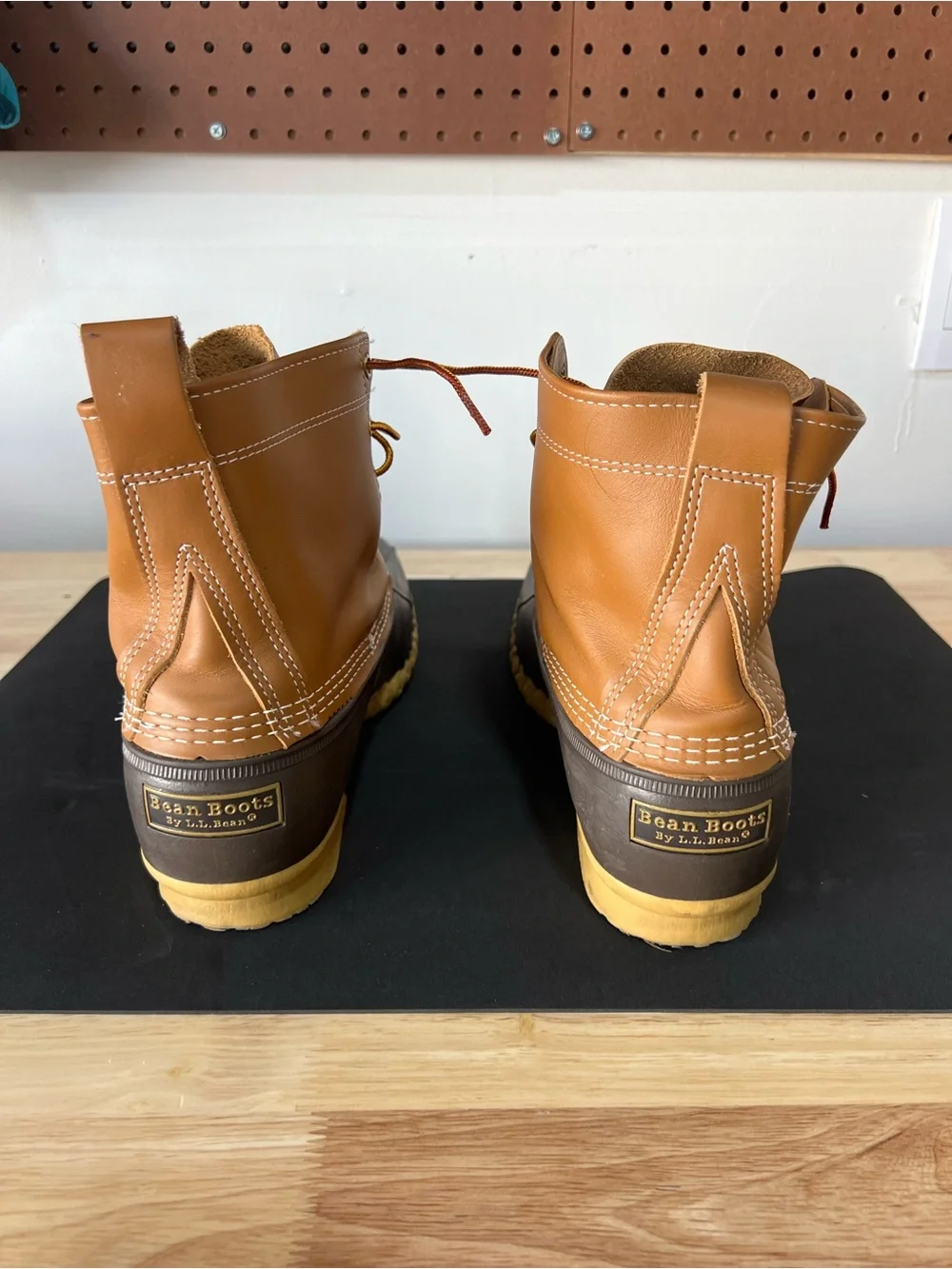 L.L. Bean Two-Tone 8” Duck Boots in Brown and Tan